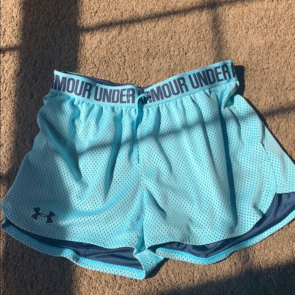 blue under armour shorts